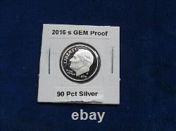Complete Set of 2010-2016 GEM Proof Roosevelt Dimes (7 coins) 90% Silver