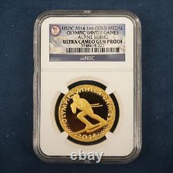 Complete Set of 2014 USOC Gold & Silver Olympic Medals Proof NGC Free Ship US