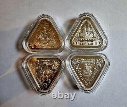 Complete Set of 4 Silver Triangular Australian Shipwreck Coins 4oz 4oz Lot