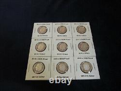 Complete Set of 9 Silver GEM Proof Coins (2012s-2020s) High Quality