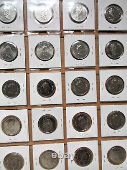 Complete Set of Canada Half Dollars Coins (1968-2023). 54 Fifty Cents 50 cents