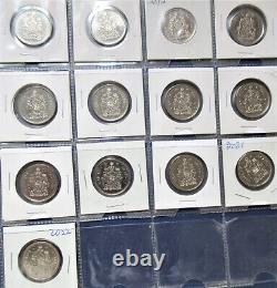 Complete Set of Canada Half Dollars Coins (1968-2023). 54 Fifty Cents 50 cents
