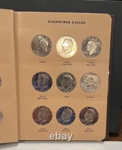 Complete Set of Eisenhower Dollars 1971 1978 32 Coins in a Dansco Album