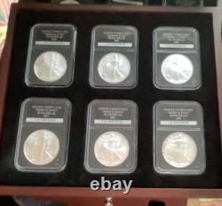 Complete Year Set of 1oz Silver Eagles. 1992-2015. 30 Coins in Display Box