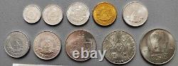 Complete currency set from East Germany GDR 1 Pfennig 500 Marks, crisp, B04
