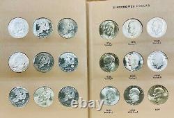 Dansco Eisenhower Dollars Complete set 32 Coins most bright white BU & Proof
