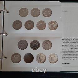 Franklin Silver Half-Dollar Complete Set + 11 Proofs 46 Coins Total With Album
