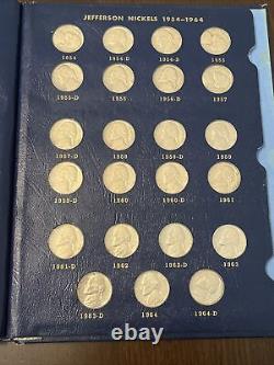 JEFFERSON NICKEL COMPLETE SET. 1938-1964. 71 Coins