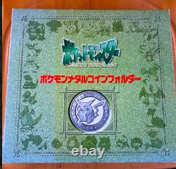 Japanese Pokemon Meiji Juice Limited Battle Coin Complete Set Gold Mew & Album