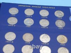 Jefferson Nickels Album 1938-1964 Complete Set! (71 coins) War Time Silver! WoW