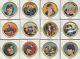 Kellogg's Monkee Coins Complete Set Of 12, 1967, Cereal Premium, Yellow Back