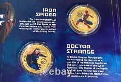 Marvel 24ct Limited Edition Gold Plated Coins x15 Complete Coin Collection Set