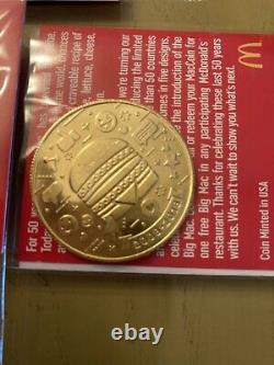McDonalds Big Mac 50th Anniversary Mac Coin Complete Set Of 5 MINT & SEALED