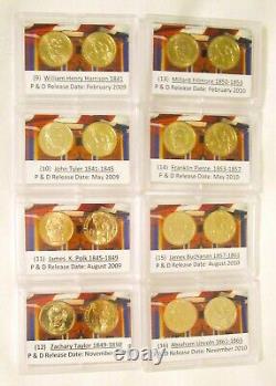 Presidential $1 Coins 2007-2016 Complete S Proof Sets OGP P, D BU Coins