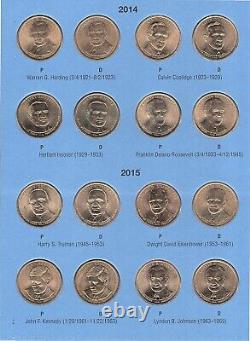 Presidential 2012 to 2016 Coins & new book. Complete P & D Mint set, Great gift