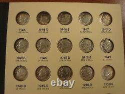 Roosevelt Silver Dime Set 48 Coins Complete 1946-1964 Library of Coins Album