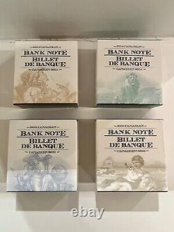 Royal Canadian Mint Complete Set Canadian Bank Note Series 4 Silver 99.99 Coin