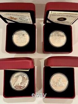 Royal Canadian Mint Complete Set Canadian Bank Note Series 4 Silver 99.99 Coin
