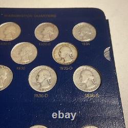 Silver Washington Quarters 1932-1964 Near Complete Set 80 Coins Includes 32-D-S