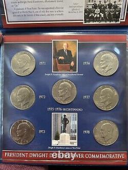 The Complete Collection Of Eisenhower Dollars Set of 7 Coins Willabee & Ward