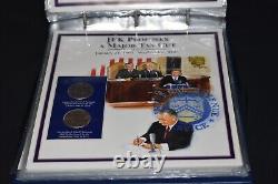 The Complete John F. Kennedy UNC US 1/2 Dollar Collection Coin Set, 12 Panels
