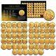 Us Statehood Quarters Gold Plated Legal Tender 56-coin Complete Set Capsules