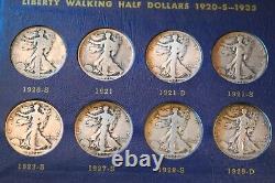 1916-1947 Demi-dollar Walking Liberty 65 pièce Grand ensemble complet! #110