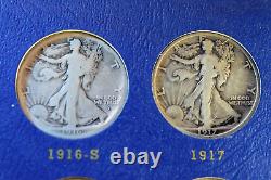 1916-1947 Demi-dollar à l'effigie de la Liberté en marche, ensemble complet de 65 pièces avec date complète et de qualité supérieure! #49