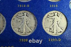 1916-1947 Demi-dollar à l'effigie de la Liberté en marche, ensemble complet de 65 pièces avec date complète et de qualité supérieure! #49