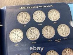 1916-1947 Demi-dollars Liberty marchant Set complet Toutes les 65 pièces Dates clés