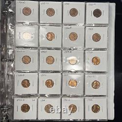 1934-2009 Ensemble de pièces de monnaie PDS Lincoln Wheat + Memorial Penny non circulées complet de 185 pièces