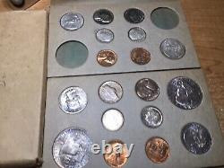 1955- Ensemble complet de 22 pièces non circulées de l'US Mint PDS avec emballage d'origine