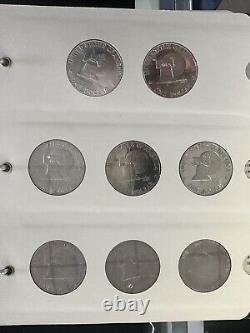 1971-1978 Ensemble complet de 32 pièces de dollar Eisenhower P/D/S dans un album Littleton en argent