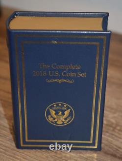 2018 Le coffret complet de pièces de monnaie américaines de 2018 dans un album de livre