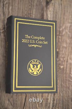 2022 Le jeu complet de pièces de monnaie américaines de 2022 dans un album de collection