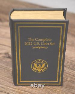 2022 Le jeu complet de pièces de monnaie américaines de 2022 dans un album de collection