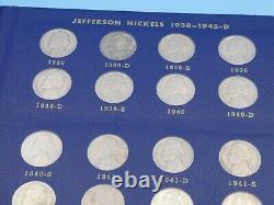 Album de Jefferson Nickels 1938-1964 ENSEMBLE COMPLET! (71 pièces) Argent de guerre