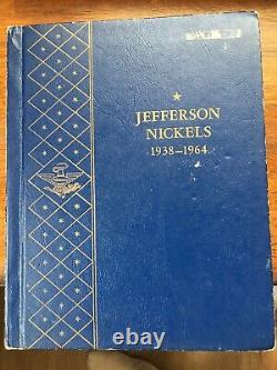 Album de nickels de Jefferson 1938-1964 Ensemble complet! (71 pièces) Argent de guerre! WoW