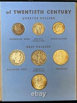 Collection de types de pièces de monnaie américaines du XXe siècle, ensemble complet, partie de l'année de naissance ouverte.