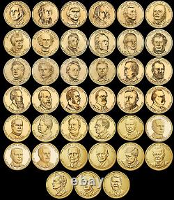 Dollars présidentiels 2007 à 2016 et 2020 - Ensemble complet de 40 pièces de monnaie D mint de BUSH