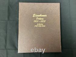Ensemble complet d'Eisenhower de 1971 à 1978 (32) pièces dans un livre Dansco incluant des épreuves