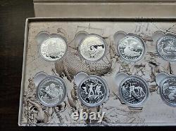 Ensemble complet de 10 pièces d'argent fin de 15 dollars RCM 2014 explorant le Canada de la Monnaie royale canadienne