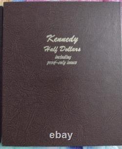 Ensemble complet de 195 pièces de demi-dollar Kennedy de 1964 à 2021 dans l'album Dansco #7849