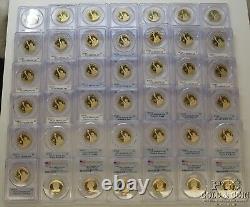 Ensemble complet de 39+3 pièces de monnaie présidentielles PCGS PR69DCAM avec étiquettes photo 27725