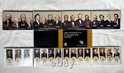 Ensemble complet de 39 pièces, toutes les 10 séries de preuves de dollars présidentiels de la Monnaie des États-Unis avec boîtes et certificats d'authenticité.