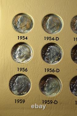 Ensemble complet de 48 pièces de 10 centimes en argent Roosevelt de 1946 à 1964 ! #150