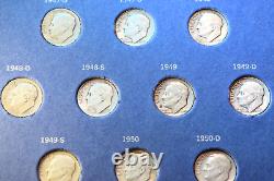 Ensemble complet de 48 pièces de dix cents en argent Roosevelt de 1946 à 1964 ! #200