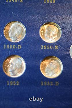 Ensemble complet de 48 pièces de monnaie en argent Roosevelt Dime de 1946 à 1964 ! #125