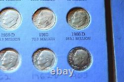 Ensemble complet de 48 pièces en argent des dimes Roosevelt de 1946 à 1964 ! #57