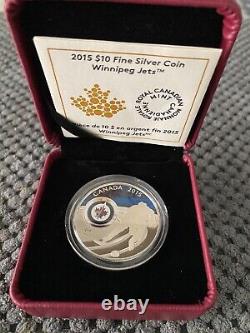 Ensemble complet de 7 pièces d'argent fin de 10 $ des équipes canadiennes de la LNH de la Monnaie royale canadienne de 2015